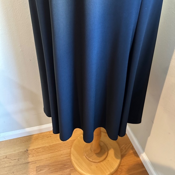 Black Jersey Beaded Midi Dress by Jones New York Long  Sleeves V-Neck - Sz 4-6 - Picture 14 of 15